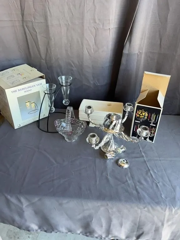 Babylonian Candelabra & Vase Set