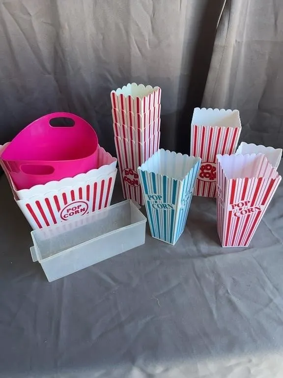 Reusable Movie Night Popcorn Containers