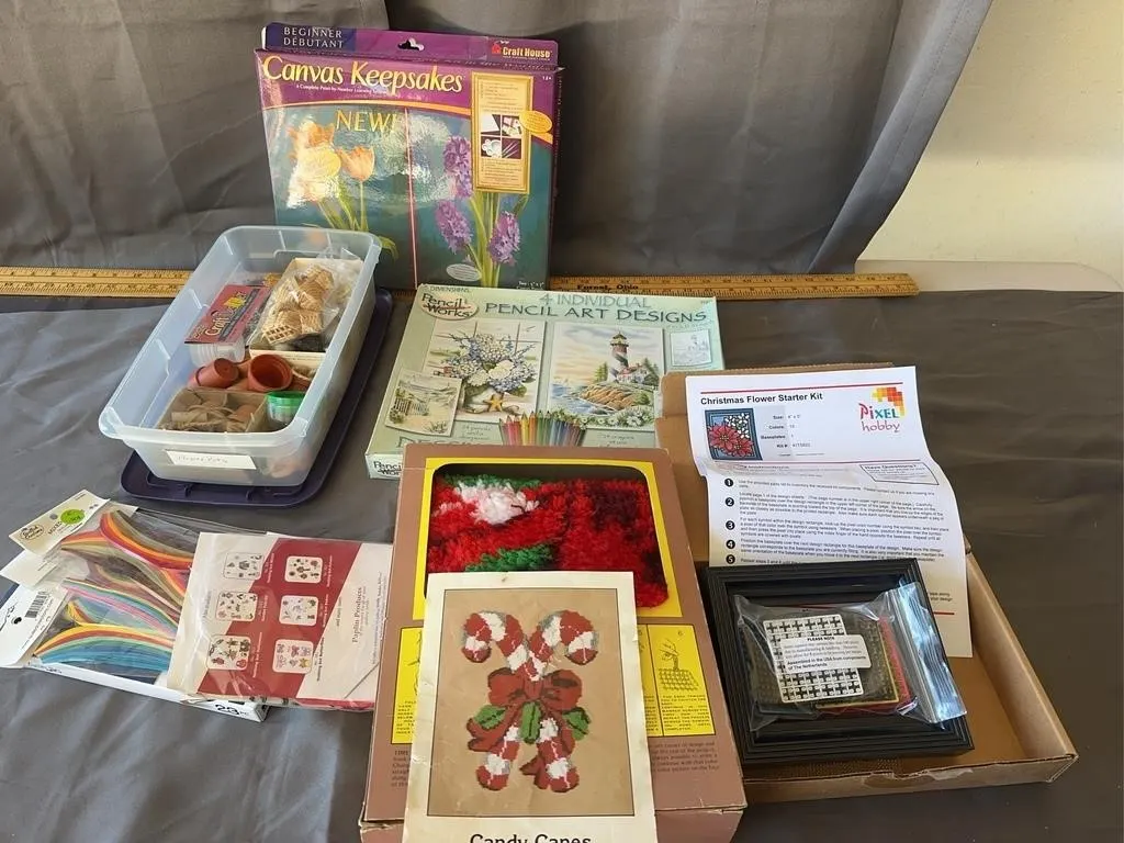 Assorted Craft Kits: Quilling, Painting & More