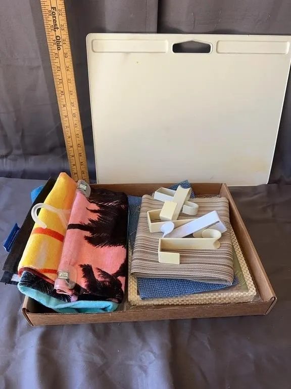 Plaid Lap Desk & Household Accessories Lot