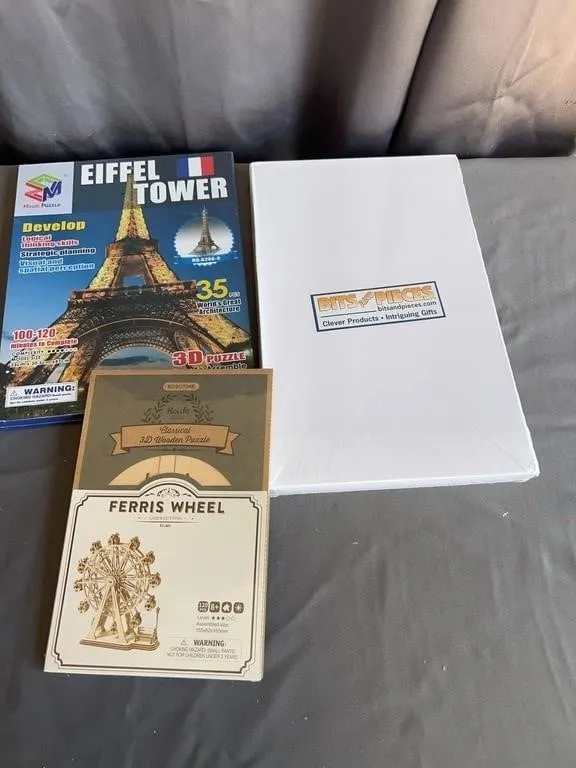 3D Wooden Puzzles: Eiffel Tower & More