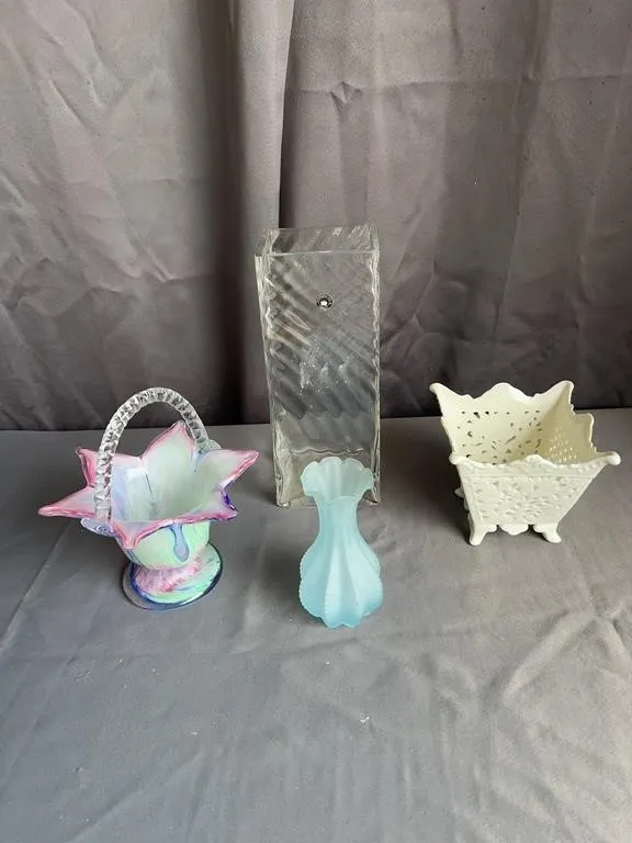Murano Style Art Glass & Ceramic Vessels Lot
