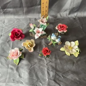 Capodimonte Porcelain Floral & Bird Figurines