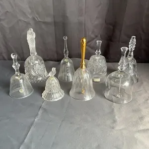 Lot of 8 Decorative Lead Crystal Table Bells