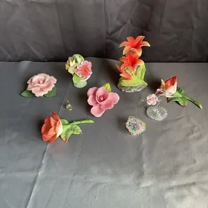 Porcelain & Glass Floral Figurines Collection