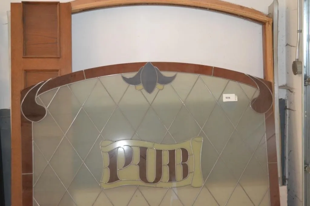 Glass Pub Sign approx. 5.5ft by 7 ft