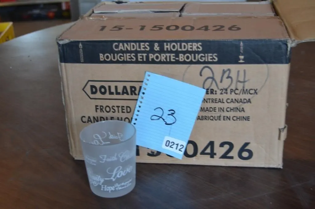 23 frosted canndle holders