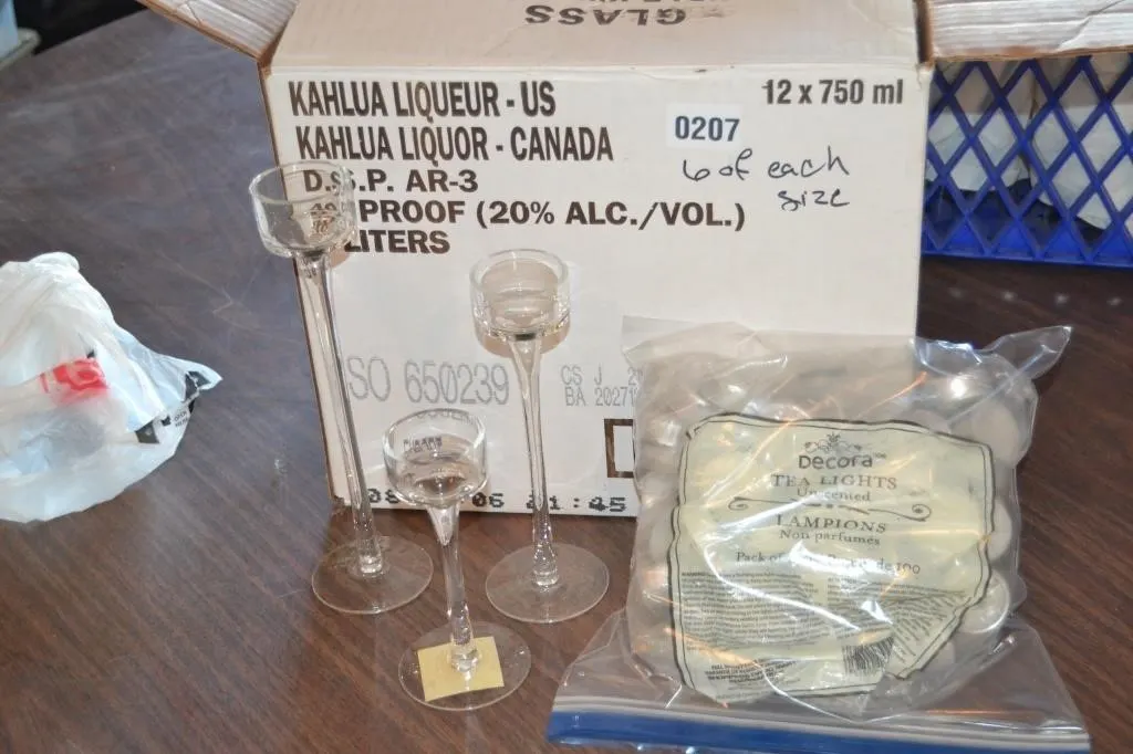6 sets of tealight holders w tea lights