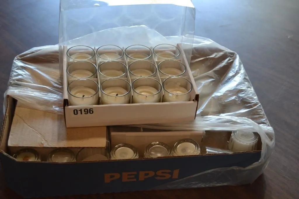 50 votives with candles