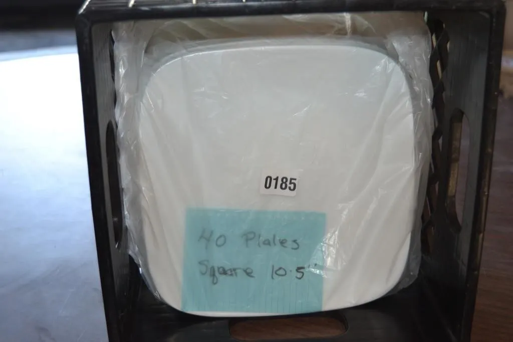 40 square corelle plates 10.5 inch