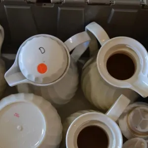 set of 6 coffee carafs  with lids