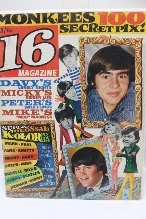 16 Magazine – Monkees Cover, 100 Secret Pix