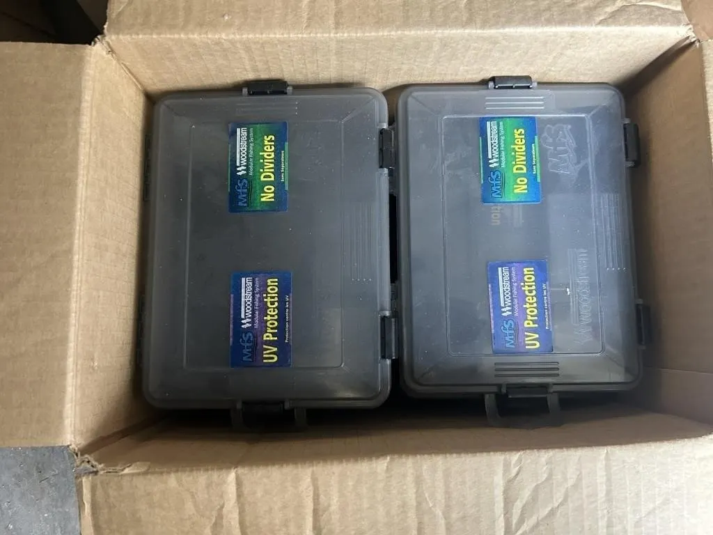 Woodstream MFS tackle boxes, no dividers, UV