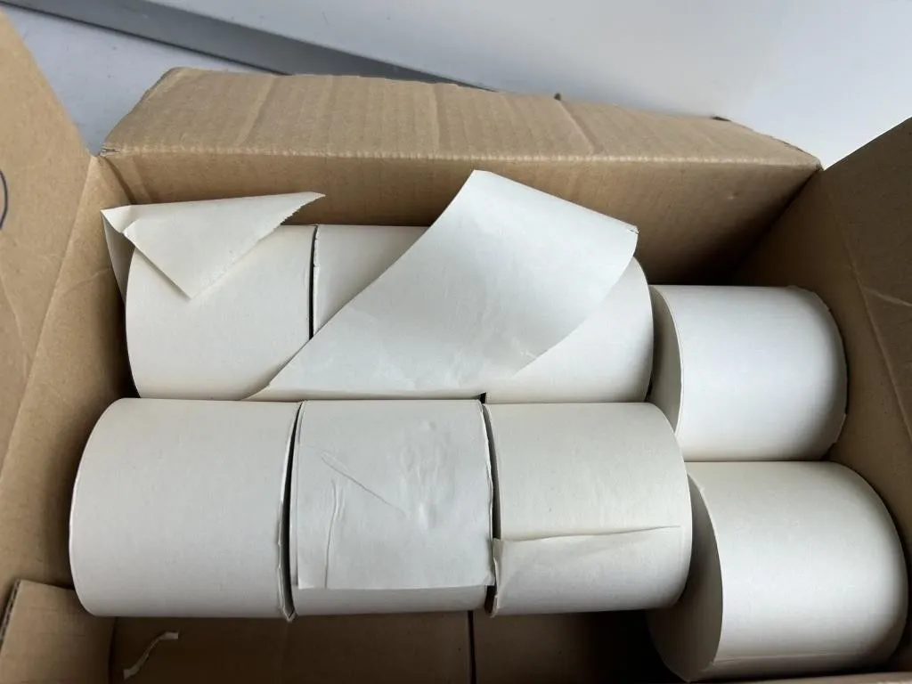 Box of thermal receipt paper rolls