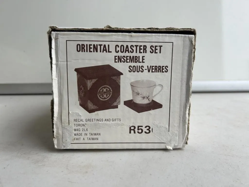 Oriental Jewelry/Trinket Box with Brass Accents &