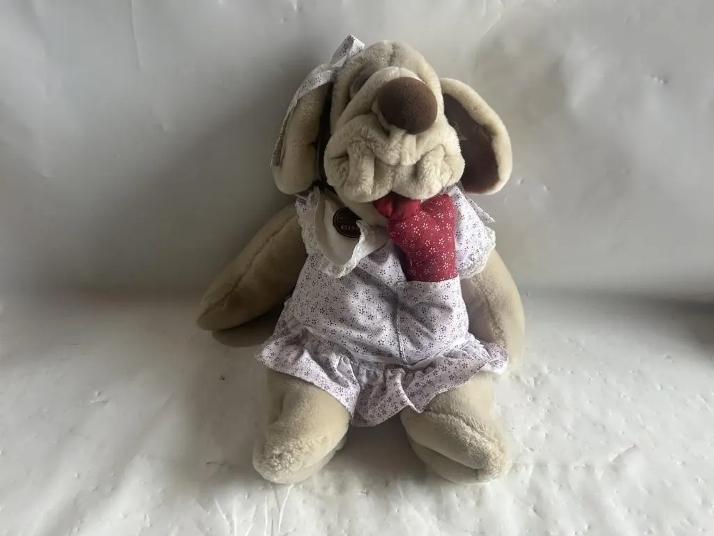 Heritage Collection plush dog in dress outfit