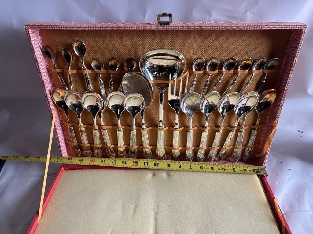Silver Plated Cutlery Canteen Set with Case