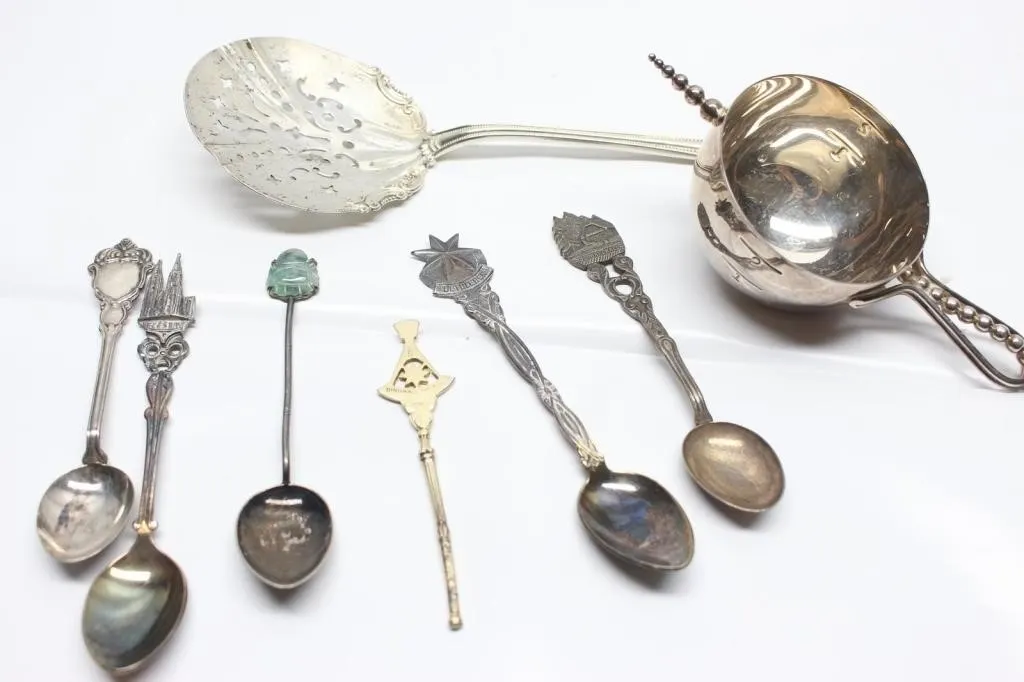 Sterling Silver Spoons & Sugar Bowl Lot