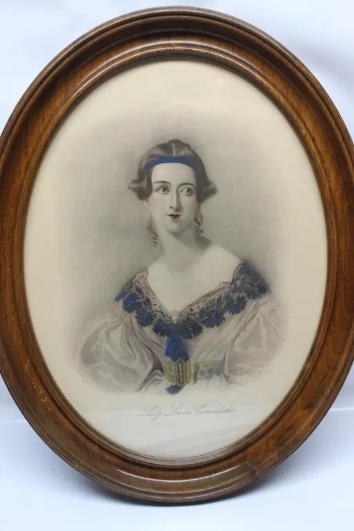 Oval Framed Print, Lady Louisa Cavendish