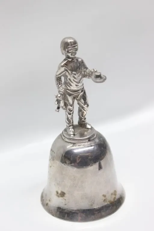 Silver-Plate Bell with Figural Boy Finial