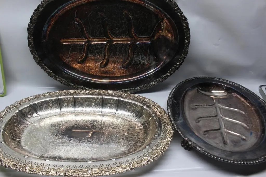 Silverplate Serving Trays & Platter Lot