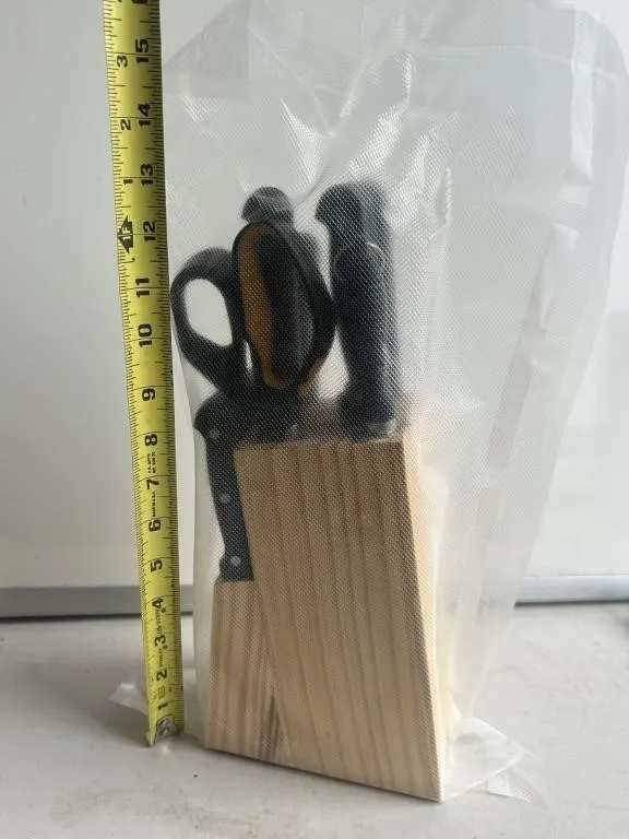 Knife Block Set with Kitchen Shears