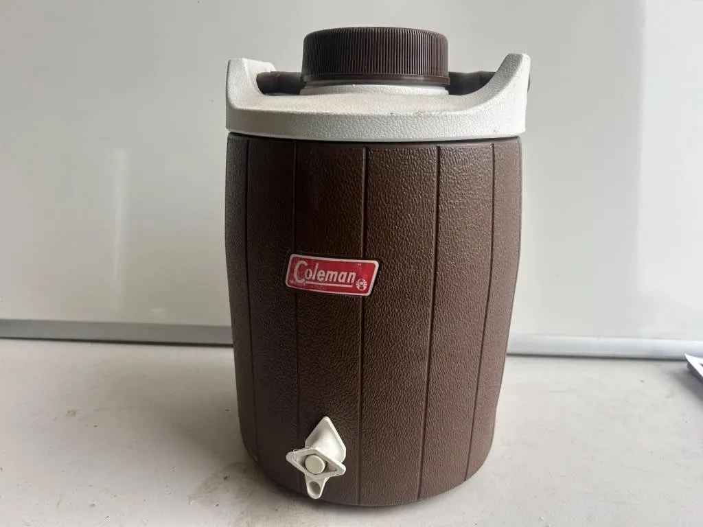 Vintage Coleman Brown Insulated Beverage Jug