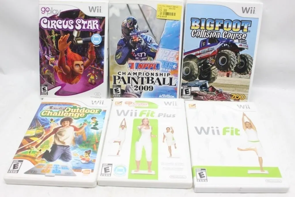Wii game lot: Circus Star, Paintball 2009, Bigfoot