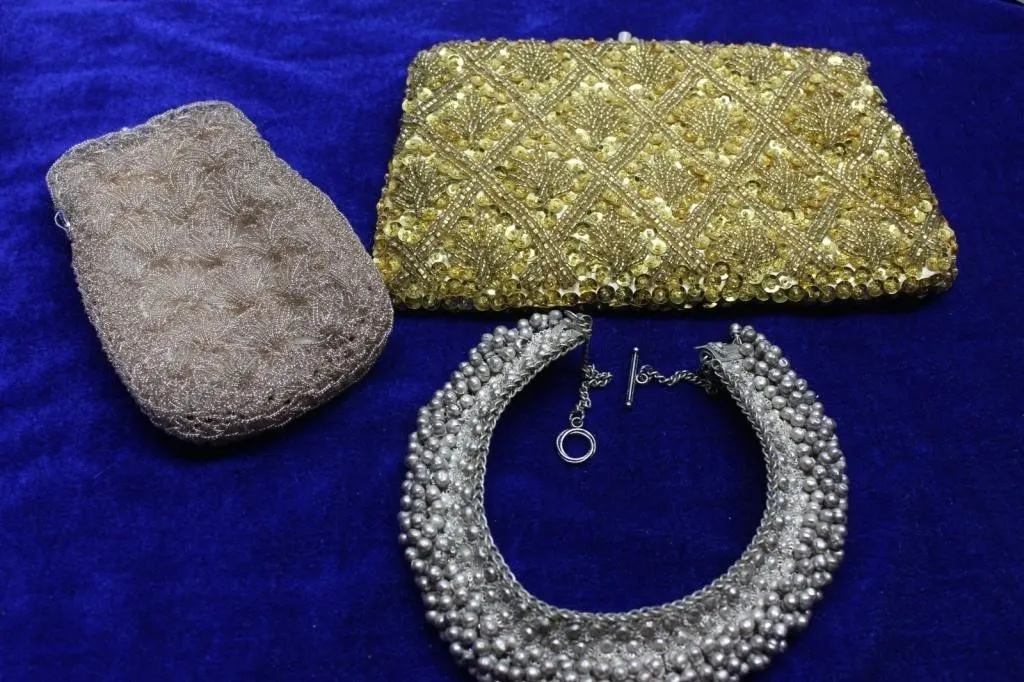 Beaded Evening Clutches & Collar Necklace