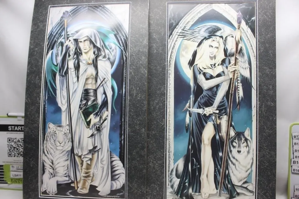 R. Thompson Fantasy Art Prints, Pair