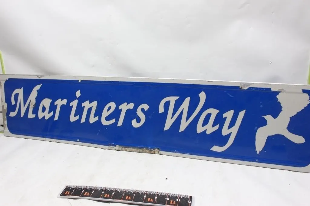 Vintage 'Mariners Way' Enamel Street Sign