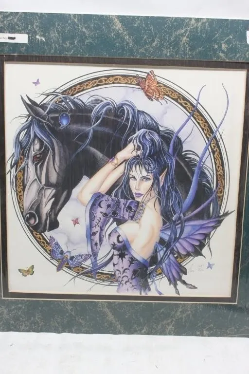 Framed Fairy & Horse Print, Signed & Numbered