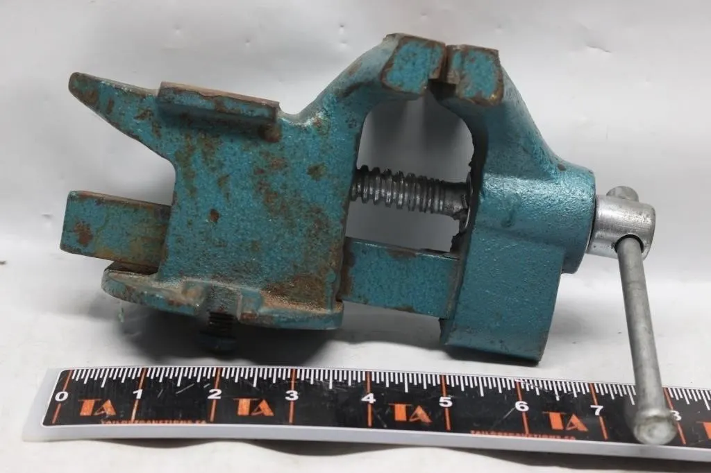 Vintage Blue Bench Vise