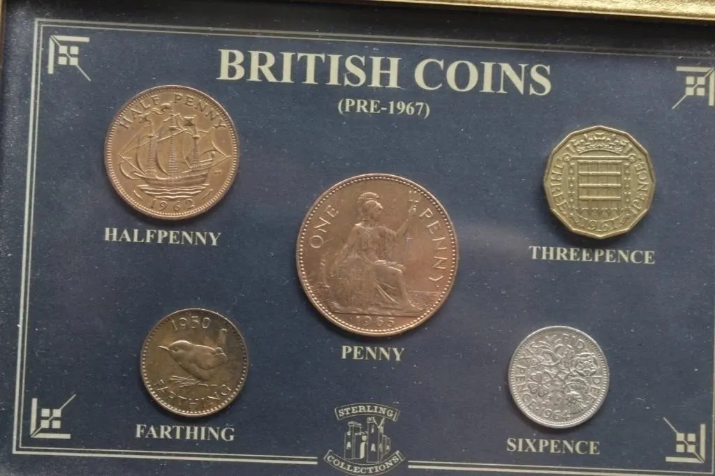 British Coins (Pre-1967) 5-Coin Display Set