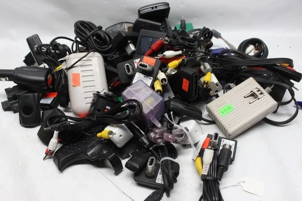 AV Cables, Adapters & Video Game Accessories Lot