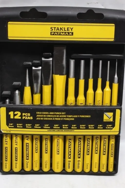 Stanley FatMax 12 Pc Cold Chisel & Punch Set