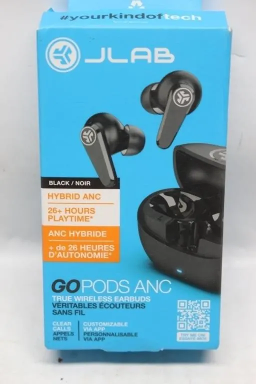 JLab GoPods ANC True Wireless Earbuds - Black