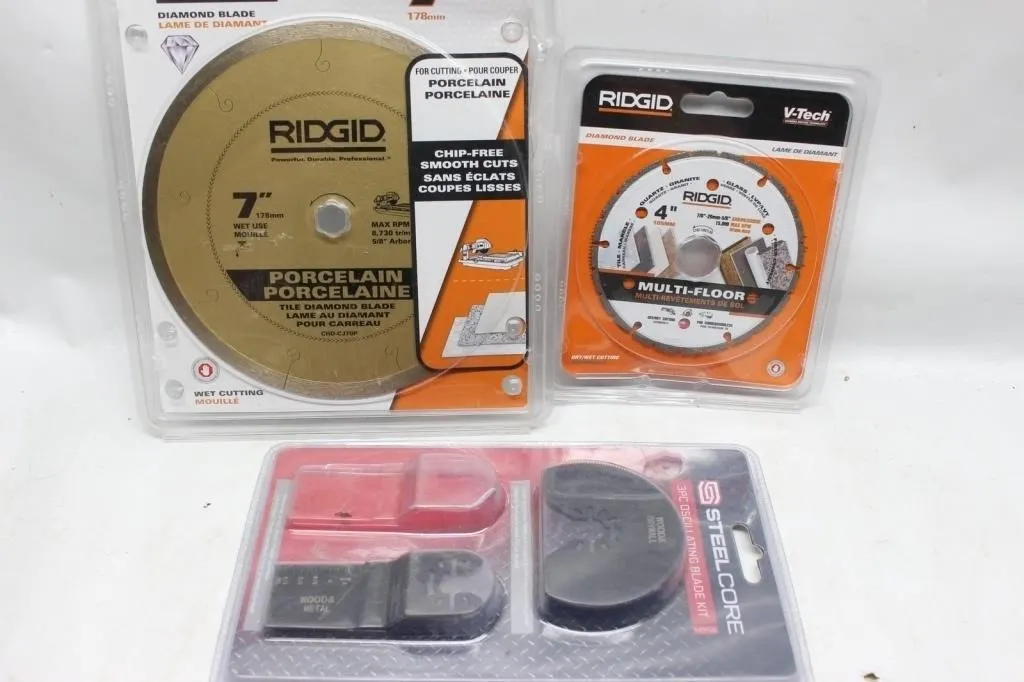 Ridgid Diamond Blades & Steel Core Oscillating