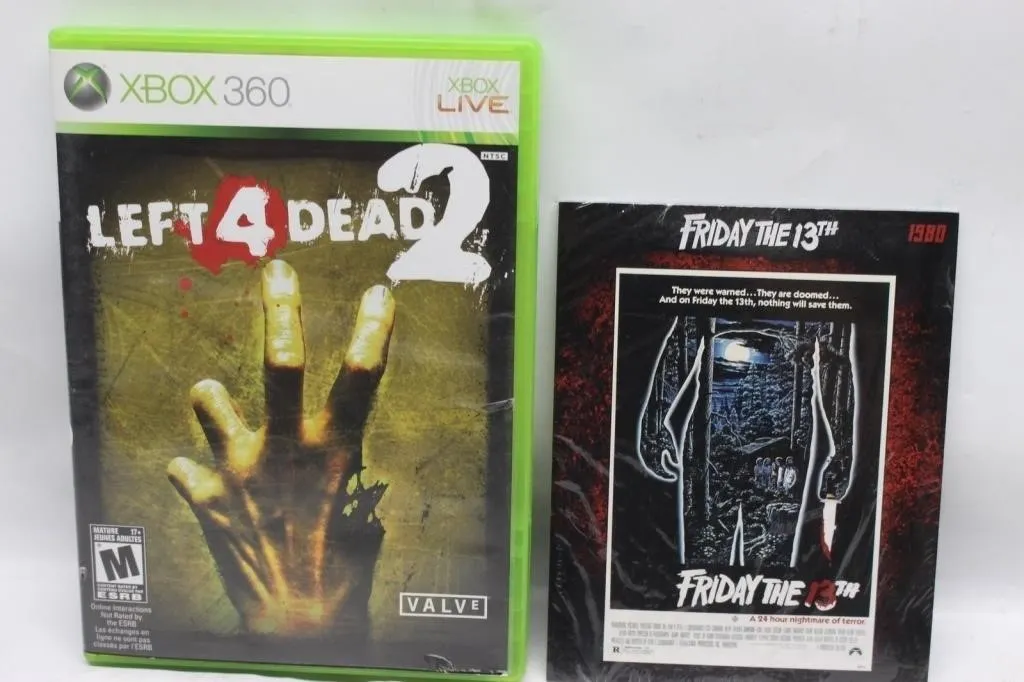 Left 4 Dead 2 Xbox 360 & Friday the 13th Item Lot