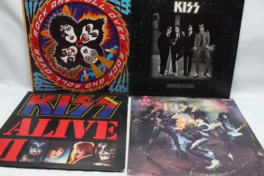 KISS Vinyl LP Lot: Rock and Roll Over, Dressed to
