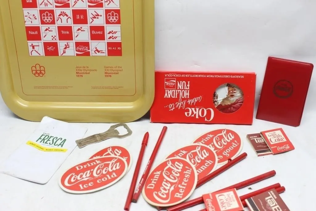 Vintage Coca-Cola Collectibles: Tray, Coasters,