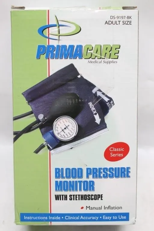 PrimaCare DS-9197-BK Blood Pressure Monitor w/