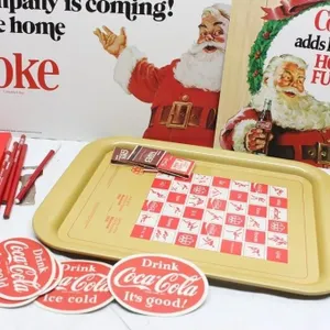 Coca-Cola Holiday Ad Signs, Tray, Coasters &