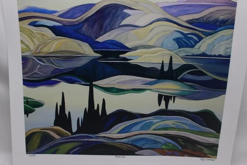 Mirror Lake print by F. Carmichael, Group of