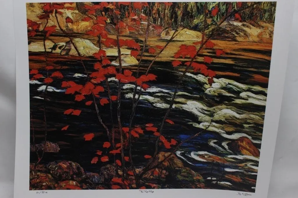 A.Y. Jackson "The Red Maple" Ltd Ed Print, Signe