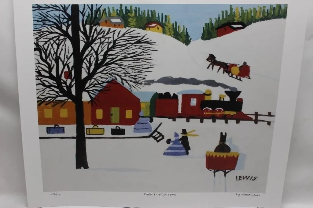 Maud Lewis 'Train Through Town' Signed Print
