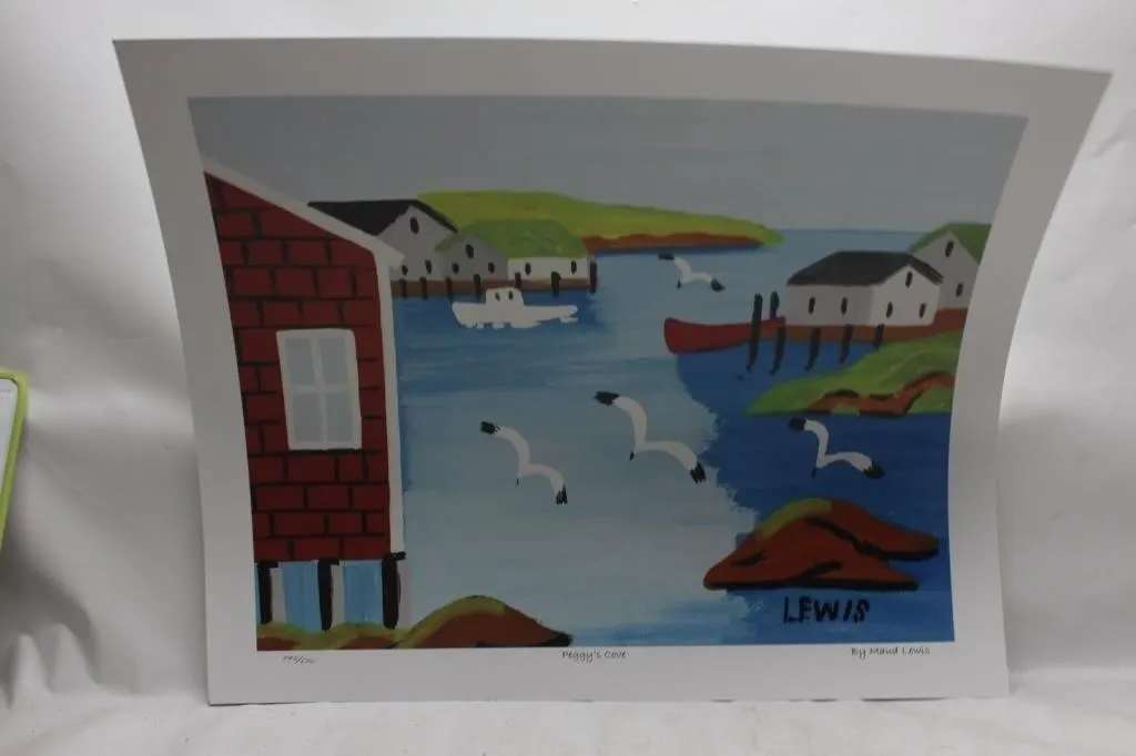 Maud Lewis 'Peggy's Cove' Print, Numbered 140/500