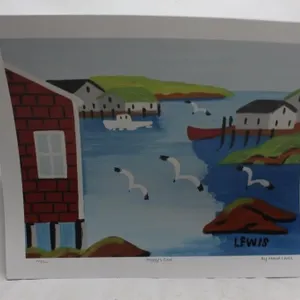 Maud Lewis 'Peggy's Cove' Print, Numbered 140/500