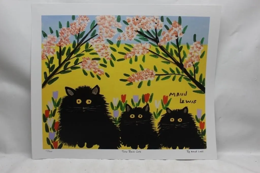 Maud Lewis "Three Black Cats" Print 117/500
