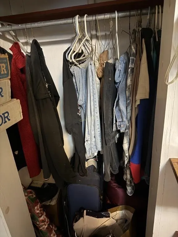 Closet of jackets & clothes